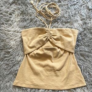 Pink Filosofy Tan Women's Halter Top